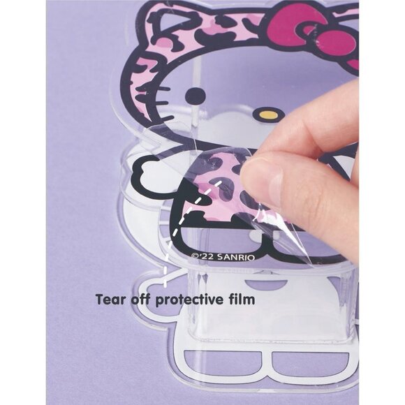 Hello Kitty Leopard Print Bow Plastic Organizer Container - Picture 6 of 6